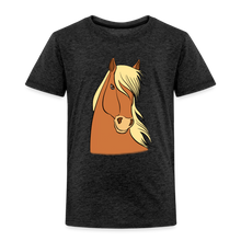 Load image into Gallery viewer, Kinder Premium T-Shirt mit Pferdekopf - Anthrazit