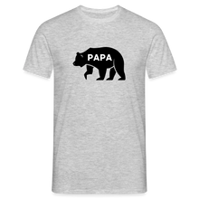 Indlæs billede til gallerivisning Männer T-Shirt - Papa Bär - Grau meliert