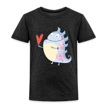 Load image into Gallery viewer, Kinder Premium T-Shirt - kleines Monster mit Herz - Anthrazit