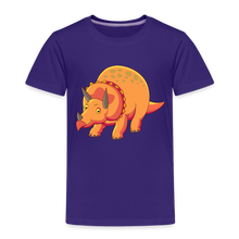 Load image into Gallery viewer, Kinder Premium T-Shirt - Dino Triceratops - Lila