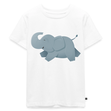 Indlæs billede til gallerivisning Kinder Premium T-Shirt - glücklicher Elefant - Weiß