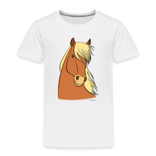 Load image into Gallery viewer, Kinder Premium T-Shirt mit Pferdekopf - Weiß