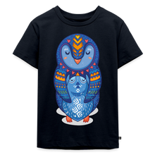 Załaduj obraz do przeglądarki galerii, Kinder Premium T-Shirt - Pinguin Mama mit Baby - Navy