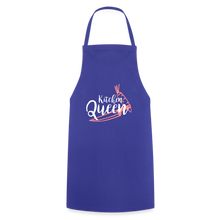 Indlæs billede til gallerivisning Weiße Kochschürze mit Schriftzug Kitchen Queen und Karotten-Motiv fuer Damen