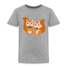 Load image into Gallery viewer, Kinder Premium T-Shirt - Eichhörnchen - Grau meliert