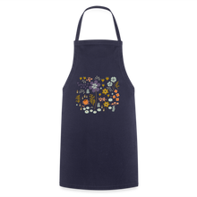 Indlæs billede til gallerivisning Kochschürze für Damen mit Blumen - Navy