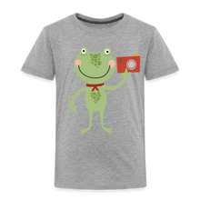 Load image into Gallery viewer, Kinder Premium T-Shirt - Frosch mit Kamera - Grau meliert