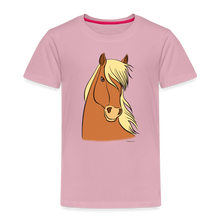 Load image into Gallery viewer, Kinder Premium T-Shirt mit Pferdekopf - Hellrosa