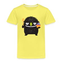Load image into Gallery viewer, Kinder Premium T-Shirt - Kuchen Monster - Gelb