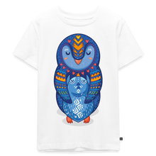 Załaduj obraz do przeglądarki galerii, Kinder Premium T-Shirt - Pinguin Mama mit Baby - Weiß
