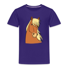 Load image into Gallery viewer, Kinder Premium T-Shirt mit Pferdekopf - Lila