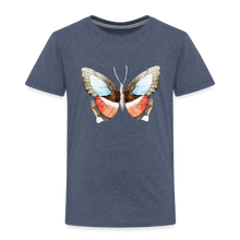 Load image into Gallery viewer, Kinder Premium T-Shirt mit Schmetterling - Blau meliert