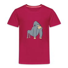 Load image into Gallery viewer, Kinder Premium T-Shirt mit Gorilla - dunkles Pink