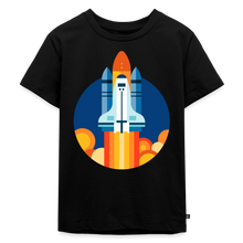Carregar imagem no visualizador da galeria, Kinder Premium T-Shirt - Space Shuttle startet - Schwarz