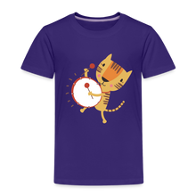 Load image into Gallery viewer, Kinder Premium T-Shirt - Tiger mit Trommel - Lila