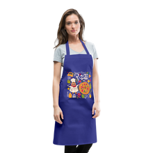 Carica l'immagine nel visualizzatore di Gallery, Küchenschürze für Damen - Pizza - Royalblau