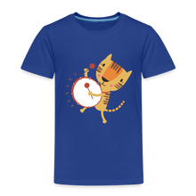 Load image into Gallery viewer, Kinder Premium T-Shirt - Tiger mit Trommel - Königsblau