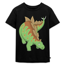 Afbeelding in Gallery-weergave laden, Kinder Premium T-Shirt - Dinosaurier Stegosaurus - Schwarz