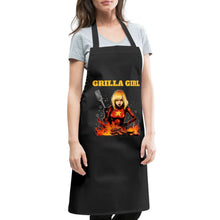 Lataa kuva Galleria-katseluun, Grillschürze - Grilla Girl - Schwarz