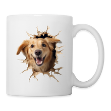 Carregar imagem no visualizador da galeria, Golden Retriever bricht im 3D-Effekt durch die Tasse, ohne Spruch