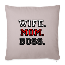 Lataa kuva Galleria-katseluun, Kissen - Wife. Mom. Boss. - helles Taupe