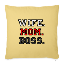 Lataa kuva Galleria-katseluun, Kissen - Wife. Mom. Boss. - Hellgelb