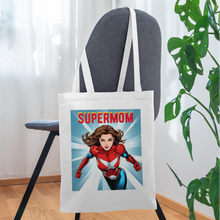 Indlæs billede til gallerivisning Jutebeutel - SUPERMOM - weiß