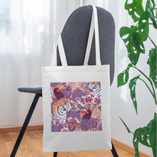 Lataa kuva Galleria-katseluun, Design Jutebeutel - Flowers and Animals - Weiß