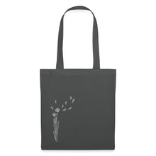 Afbeelding in Gallery-weergave laden, Jutebeutel Blume im Wind - Graphite