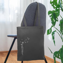 Afbeelding in Gallery-weergave laden, Jutebeutel Blume im Wind - Graphite