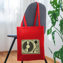 Lataa kuva Galleria-katseluun, Jutebeutel Vintage mit Plattenspieler - Rot