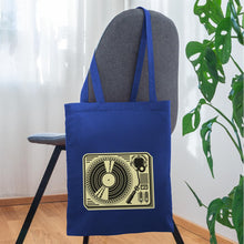 Lataa kuva Galleria-katseluun, Jutebeutel Vintage mit Plattenspieler - Royalblau