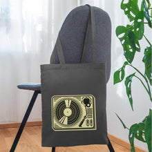 Lataa kuva Galleria-katseluun, Jutebeutel Vintage mit Plattenspieler - Graphite