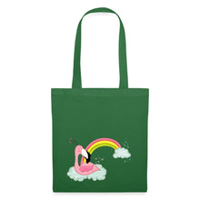 Lataa kuva Galleria-katseluun, Jutebeutel mit Flamingo und Regenbogen - Fichte
