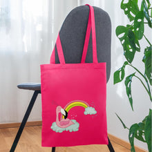 Lataa kuva Galleria-katseluun, Jutebeutel mit Flamingo und Regenbogen - Azalea