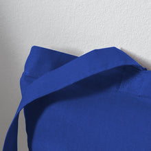 Indlæs billede til gallerivisning Jutebeutel mit Peace-Zeichen in Regenbogenfarben - Royalblau