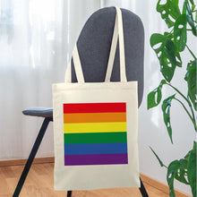 Indlæs billede til gallerivisning Jutebeutel mit Regenbogenfarben - Natur