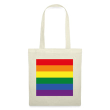 Indlæs billede til gallerivisning Stoffbeutel aus Baumwolle mit Regenbogenflagge in sechs bunten Farben, Pride-Motiv