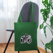 Carregar imagem no visualizador da galeria, Retro Jutebeutel mit Spiegelreflex-Kamera - Fichte