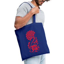Carica l'immagine nel visualizzatore di Gallery, Stoffbeutel - Blume aus Japan - Royalblau