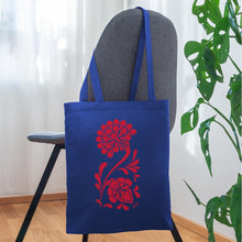 Carica l'immagine nel visualizzatore di Gallery, Stoffbeutel - Blume aus Japan - Royalblau