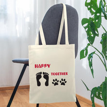 Indlæs billede til gallerivisning Stoffbeutel für Hundebesitzer - happy together - Natur