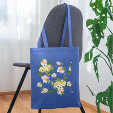Lataa kuva Galleria-katseluun, Stoffbeutel mit Blumen - Hellblau