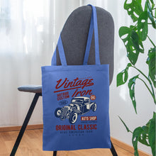 Lataa kuva Galleria-katseluun, Vintage Jutebeutel Classic Car - Hellblau