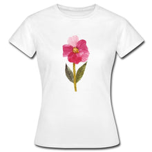 Carregar imagem no visualizador da galeria, Frauen T-Shirt - blühende Blume - Weiß