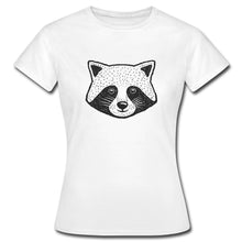 Ladda upp bild till gallerivisning, Frauen T-Shirt mit Waschbär - Weiß