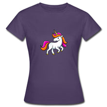 Indlæs billede til gallerivisning Frauen T-Shirt - Unicorn - Dunkellila