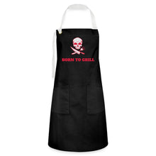 Indlæs billede til gallerivisning Grillschürze - Born to Grill - Schwarz/Weiß
