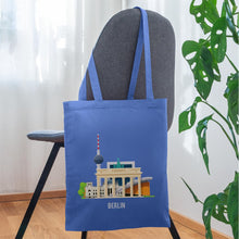 Ladda upp bild till gallerivisning, Jutebeutel Berlin mit Fernsehturm und Brandenburger Tor - Hellblau