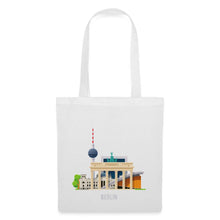 Ladda upp bild till gallerivisning, Jutebeutel Berlin mit Fernsehturm und Brandenburger Tor - Weiß